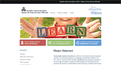 Desktop Screenshot of dyslexiaassociation.org.au