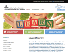 Tablet Screenshot of dyslexiaassociation.org.au